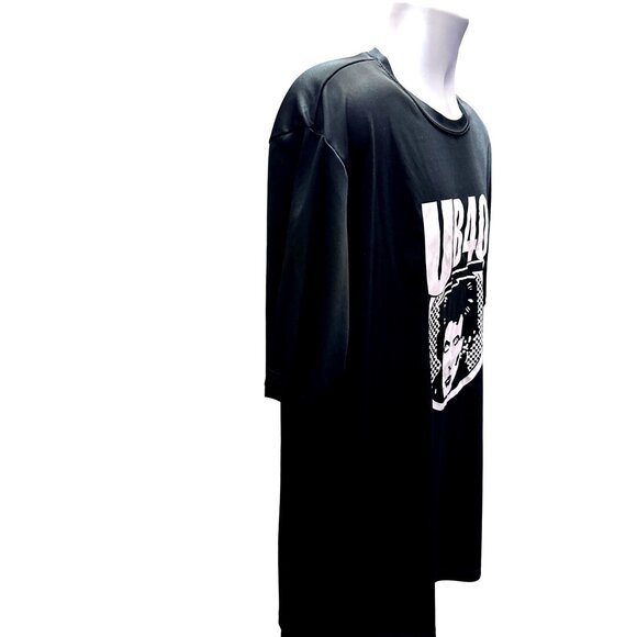 A4 David Bowie UB40 UB40 Retro Graphic Black Band Tee Vintage Inspired Concert - Picture 8 of 10
